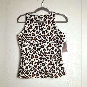 Lularoe Jules Scuba Top Sleeveless Size M Animal Print